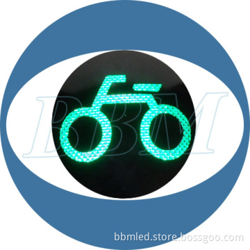 300mm Green Bicycle LED Traffic Light Module with High Flux